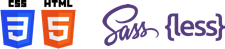 CSS html Sass less